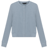 Load image into Gallery viewer, Ladies Cropped Ribbed Cardigan
