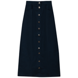 Load image into Gallery viewer, Ladies Cotton Maxi Button Skirt
