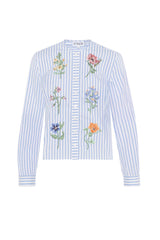 Load image into Gallery viewer, Ladies Embroidered Striped Blouse
