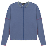 Load image into Gallery viewer, Ladies Contrast Top Stitch Top
