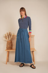 Load image into Gallery viewer, Ladies Rainbow Contrast Tee
