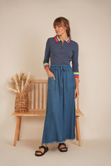 Load image into Gallery viewer, Ladies Rainbow Contrast Tee
