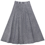 Load image into Gallery viewer, Ladies Mineral Wash Panel Midi Skirt
