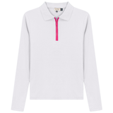 Load image into Gallery viewer, Ladies Henley Contrast Zip Tee
