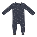 Load image into Gallery viewer, Soft Fine Rib 1x1 With White Print Romper

