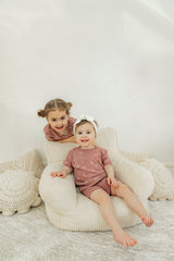 Load image into Gallery viewer, Soft Fine Rib 1x1 With White Print Short 2 PCS Set
