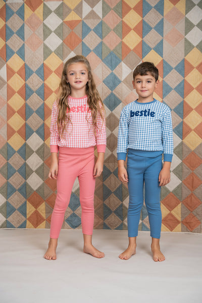 2PC Long Set With Checked Fabric