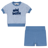 Load image into Gallery viewer, Baby 2pc Short Set With Checked Fabric
