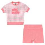Load image into Gallery viewer, Baby 2pc Short Set With Checked Fabric
