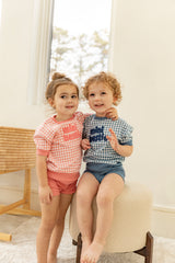 Load image into Gallery viewer, Baby 2pc Short Set With Checked Fabric
