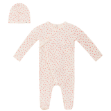 Load image into Gallery viewer, Stretch Crinkle With Small Flower Romper Set With Scallop Stitches
