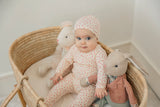 Load image into Gallery viewer, Stretch Crinkle With Small Flower Romper Set With Scallop Stitches
