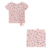 Load image into Gallery viewer, Rib With Multi Flower Baby 2 PCS Set
