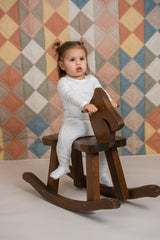 Load image into Gallery viewer, Soft Rib With Mesh Print Romper
