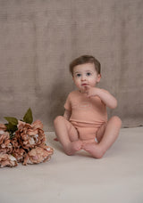 Load image into Gallery viewer, Soft Rib Baby Bubble With Little Fragile At Front Chest
