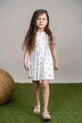Load image into Gallery viewer, Cotton With Pastel Print Wrap Dress

