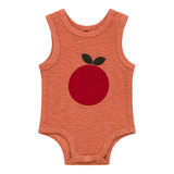 Load image into Gallery viewer, Textured Terry Baby Onesie With Apple Print
