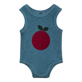 Load image into Gallery viewer, Textured Terry Baby Onesie With Apple Print
