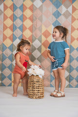 Load image into Gallery viewer, Textured Terry Baby Onesie With Apple Print
