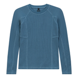 Load image into Gallery viewer, Girls Solid Waffle Top With Cuts
