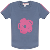 Load image into Gallery viewer, Girls Fine Rib Top With Flower Print
