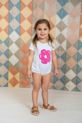 Load image into Gallery viewer, Baby Fine Rib Bubble With Flower Print
