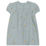 Load image into Gallery viewer, Woven Cotton With Flowers Dress With Lace Trim
