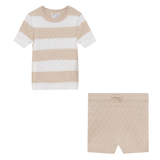 Load image into Gallery viewer, Boys Honey Comb Stripe Knit Top

