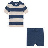 Load image into Gallery viewer, Boys Honey Comb Stripe Knit Top
