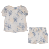 Load image into Gallery viewer, Woven Gauze With Embroidered And Print Flower Baby Set

