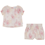 Load image into Gallery viewer, Woven Gauze With Embroidered And Print Flower Baby Set
