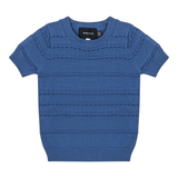 Load image into Gallery viewer, Knit With Stripe Textured Sweater
