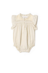 Load image into Gallery viewer, Woven Crinkle Baby Bubble With Sheer Yoke
