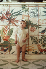 Load image into Gallery viewer, Woven Crinkle Baby Bubble With Sheer Yoke

