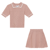 Load image into Gallery viewer, Polo With Knit Skirt In Knit Texture
