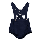 Load image into Gallery viewer, Viscose And Linen Overall With Anchor Embrodery
