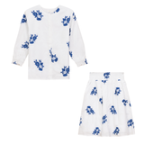 Load image into Gallery viewer, Girls Woven With Flower Embroidery Girl Set
