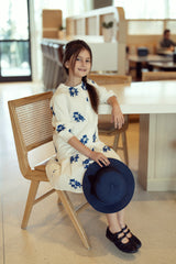 Load image into Gallery viewer, Girls Woven With Flower Embroidery Girl Set
