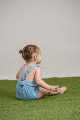 Load image into Gallery viewer, Baby Denim Overall Bubble
