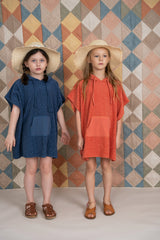 Load image into Gallery viewer, Poncho In Terry With Design And Rib
