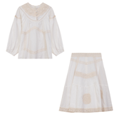 Load image into Gallery viewer, Girls Woven 2 PC With Lace Neckline

