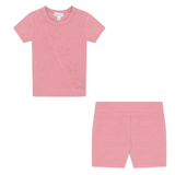 Load image into Gallery viewer, Girls Rib Short 2 PCS Set With Stars
