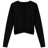 Load image into Gallery viewer, Teen Pointelle Knit Crop Cardigan
