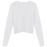 Load image into Gallery viewer, Teen Pointelle Knit Crop Cardigan
