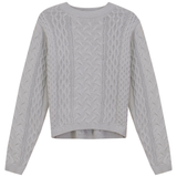 Load image into Gallery viewer, Teen Crop Top With Cable And Lace Holes
