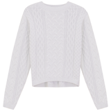 Load image into Gallery viewer, Teen Crop Top With Cable And Lace Holes
