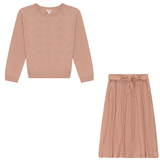 Load image into Gallery viewer, Teen Set With Knit Crop Top
