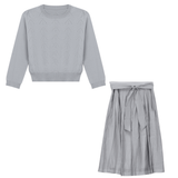 Load image into Gallery viewer, Teen Set With Knit Crop Top
