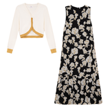 Load image into Gallery viewer, Teen Jumper Set With Contrast Trim Cardigan
