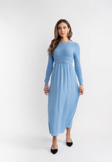 Load image into Gallery viewer, Teen Dress With Knit Top And Woven Bottom
